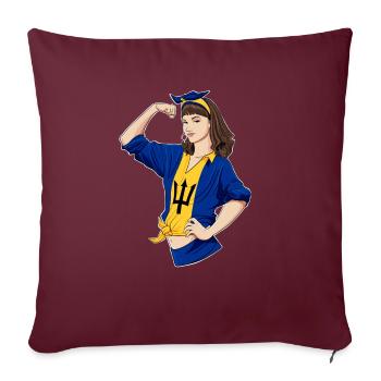 Barbados Girl Unbreakable I Patrimoine de la Barbade - Housse de coussin décorative 45 x 45 cm - bordeaux - Devant