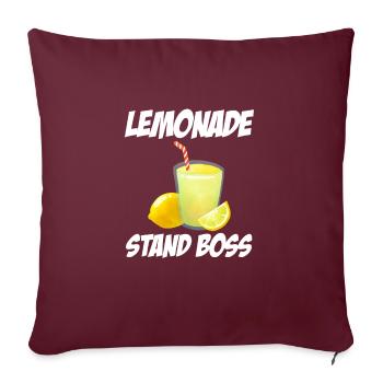 Patron du stand de limonade - Housse de coussin décorative 45 x 45 cm - bordeaux - Devant