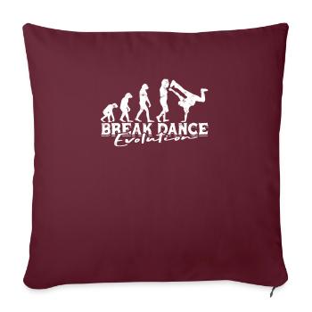 Break Dance Evolution - Taumeln - Sofakissenbezug 45 x 45 cm - Burgunderrot - Vorne