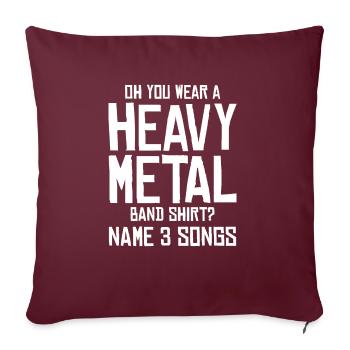 Funny Heavy Metal Band - Sofakissenbezug 45 x 45 cm - Burgunderrot - Vorne