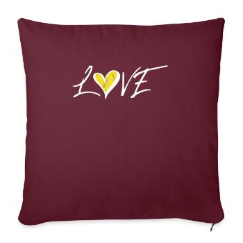 Cadeau de chemise de softball d’amour - Housse de coussin décorative 45 x 45 cm - bordeaux - Devant