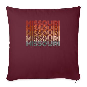 Missouri Einwohner Geschenk - Sofakissenbezug 45 x 45 cm - Burgunderrot - Vorne