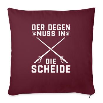 Sportschütze Degen Sportschießen Königskompanie - Sofakissenbezug 45 x 45 cm - Burgunderrot - Vorne