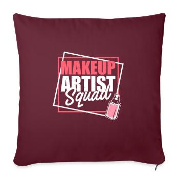 Makeup Artist Squad - Sofakissenbezug 45 x 45 cm - Burgunderrot - Vorne