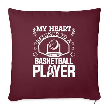 Ask Me About Basketball Actually You Don't Have To - Sofakissenbezug 45 x 45 cm - Burgunderrot - Vorne