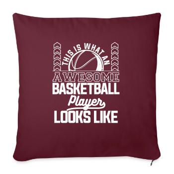 Posez-moi des questions sur le basketball en fait, vous n’avez pas à le faire - Housse de coussin décorative 45 x 45 cm - bordeaux - Devant
