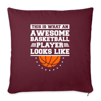 Ask Me About Basketball Actually You Don't Have To - Sofakissenbezug 45 x 45 cm - Burgunderrot - Vorne