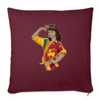 Sri Lanka Girl Unbreakable Sri Lanka Heritage Sri - Housse de coussin décorative 45 x 45 cm - bordeaux - Devant