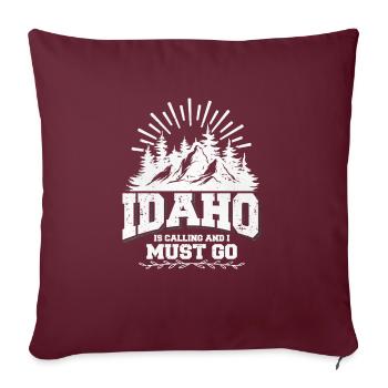 Idaho Berge Weinlese - Sofakissenbezug 45 x 45 cm - Burgunderrot - Vorne