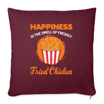 Amateurs de nourriture Crispy Fried Chicken Foo - Housse de coussin décorative 45 x 45 cm - bordeaux - Devant