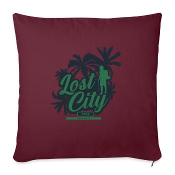 Lost City Trek - Colombie - Housse de coussin décorative 45 x 45 cm - bordeaux - Devant