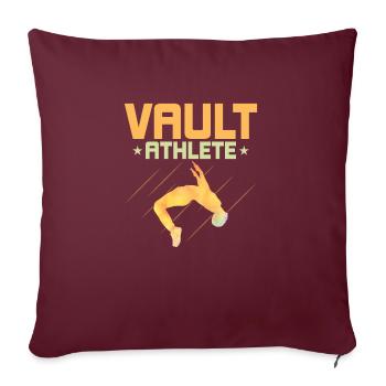 Athlète de saut Traceur Parkour - Housse de coussin décorative 45 x 45 cm - bordeaux - Devant