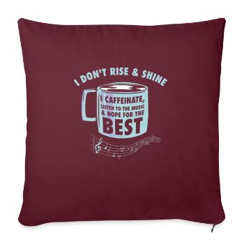 Musique Café Musique Fan Breakfast Chansons - Housse de coussin décorative 45 x 45 cm - bordeaux - Devant