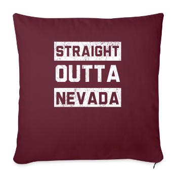 Straight Outta Nevada USA Amerika Nevadaner - Sofakissenbezug 45 x 45 cm - Burgunderrot - Vorne