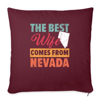 Die beste Frau kommt aus Nevada USA Nevadaner - Sofakissenbezug 45 x 45 cm - Burgunderrot - Vorne