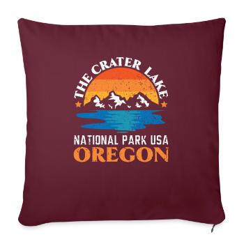 Le parc national de Crater Lake USA Oregon America - Housse de coussin décorative 45 x 45 cm - bordeaux - Devant