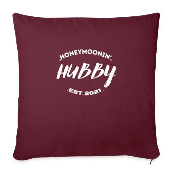 Flitterwochen Verlobtes Paar Matching Outfits Ehemann - Sofakissenbezug 45 x 45 cm - Burgunderrot - Vorne