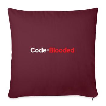 Code Blooded Programmeur Codage Informatique - Housse de coussin décorative 45 x 45 cm - bordeaux - Devant