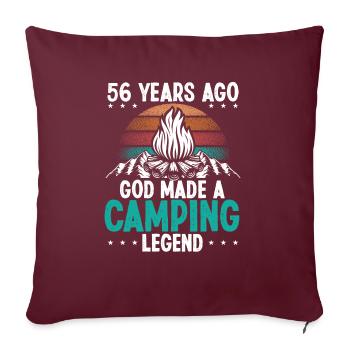 56 Year Old Camping Legend Scout 56Birthday Camper - Sofakissenbezug 45 x 45 cm - Burgunderrot - Vorne