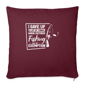 La pêche était un passe-temps de libération Drôle de pêche dans le - Housse de coussin décorative 45 x 45 cm - bordeaux - Devant