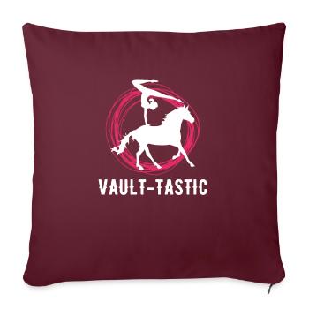 Vault-Tastic Horse Vaulting Voltagieren Shirt - Sofakissenbezug 45 x 45 cm - Burgunderrot - Vorne