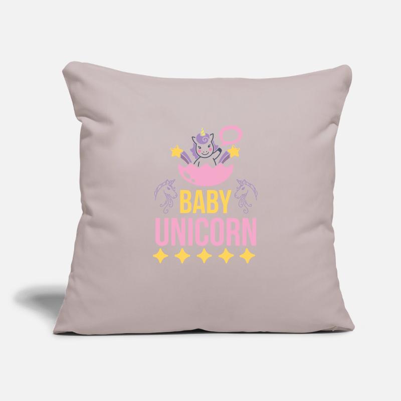 Bébé Einhorn Licorne Housse de coussin décorative 45 x 45 cm