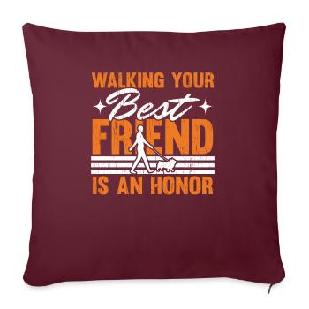 Marcher votre meilleur ami est un honneur Cardio Fitness - Housse de coussin décorative 45 x 45 cm - bordeaux - Devant