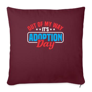Adopte Adopte Père adopteur Mère adoptive - Housse de coussin décorative 45 x 45 cm - bordeaux - Devant