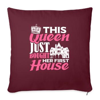 Propriétaire Propriétaire Cadeau Propriétaire Propriétaire - Housse de coussin décorative 45 x 45 cm - bordeaux - Devant