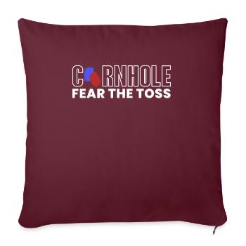 Cornhole Fear Le cadeau de chemise Toss - Housse de coussin décorative 45 x 45 cm - bordeaux - Devant