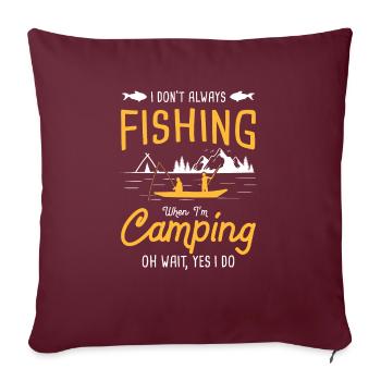 Pêche Sportive Pêche Poisson Hameçons Pêche - Housse de coussin décorative 45 x 45 cm - bordeaux - Devant
