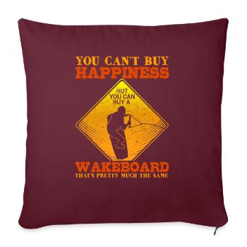 Wakeboard | Vous ne pouvez pas faire de chance - Housse de coussin décorative 45 x 45 cm - bordeaux - Devant