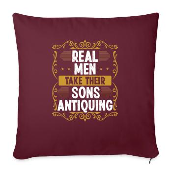 Collection d’antiquités Wax Treasure Hunter - Housse de coussin décorative 45 x 45 cm - bordeaux - Devant