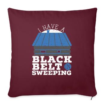 J’ai une ceinture noire en ramoneur ramoneur - Housse de coussin décorative 45 x 45 cm - bordeaux - Devant
