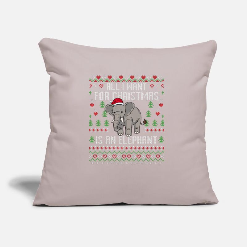 Weihnachten Elefanten Weihnachtspullover Elefant Sofakissenbezug 45 x 45 cm
