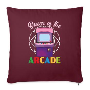 Königin des Arcade-Gaming-Videospielspieler-Spielers - Sofakissenbezug 45 x 45 cm - Burgunderrot - Vorne