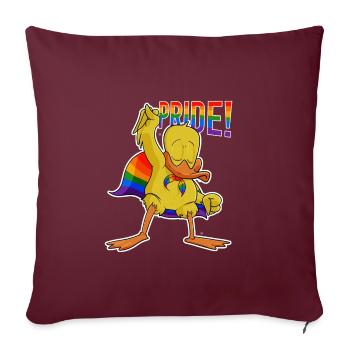 Duck I LGBTQ Flag I Rainbow Flag I Gay Pride - Sofakissenbezug 45 x 45 cm - Burgunderrot - Vorne