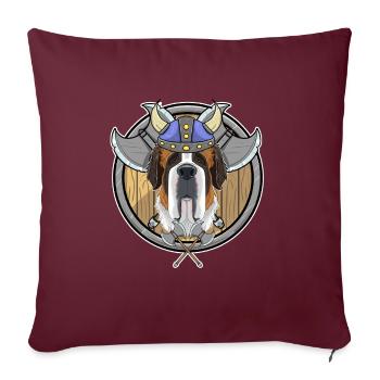 Saint Bernard I Valhalla I Viking - Sofakissenbezug 45 x 45 cm - Burgunderrot - Vorne