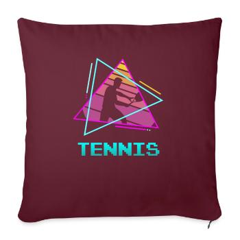 Joueur de tennis Retro Vintage Classic - Housse de coussin décorative 45 x 45 cm - bordeaux - Devant