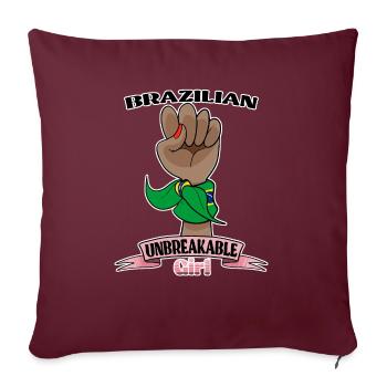 Fille brésilienne incassable I Héritage brésilien - Housse de coussin décorative 45 x 45 cm - bordeaux - Devant