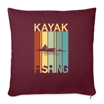 Pêcheurs Pêche Pêche Pêcheurs Pêcheurs Poisson Poisson - Housse de coussin décorative 45 x 45 cm - bordeaux - Devant