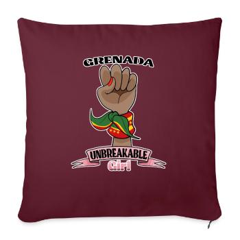Grenade Fille Incassable I Patrimoine de la Grenade I - Housse de coussin décorative 45 x 45 cm - bordeaux - Devant