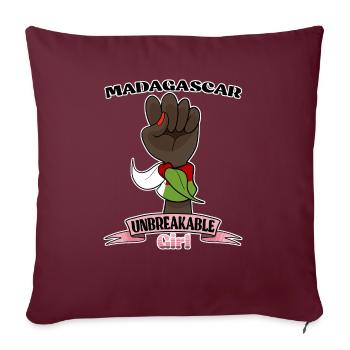 Madagascar Girl Unbreakable I Madagascar Héritage - Housse de coussin décorative 45 x 45 cm - bordeaux - Devant