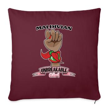 Fille maldivienne Unbreakable Maldivian Heritage - Housse de coussin décorative 45 x 45 cm - bordeaux - Devant