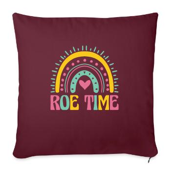Roe Time Shirt Cadeau Roevember - Housse de coussin décorative 45 x 45 cm - bordeaux - Devant
