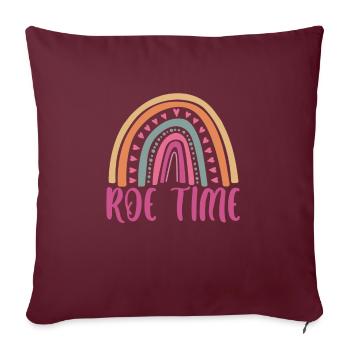 Roe Time Shirt Cadeau Roevember - Housse de coussin décorative 45 x 45 cm - bordeaux - Devant