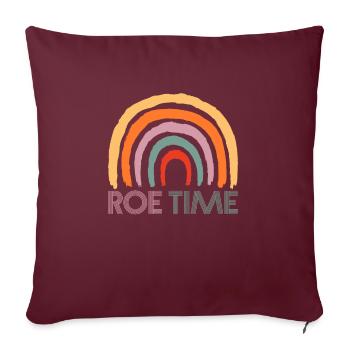 Cadeau de chemise Roe Time Roevember - Housse de coussin décorative 45 x 45 cm - bordeaux - Devant