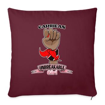Caribean Girl Unbreakable Heritage Trinidad et - Housse de coussin décorative 45 x 45 cm - bordeaux - Devant