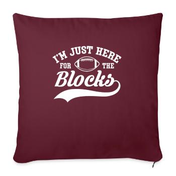 Dans le maillot Just Here For The Blocks Lineman - Housse de coussin décorative 45 x 45 cm - bordeaux - Devant