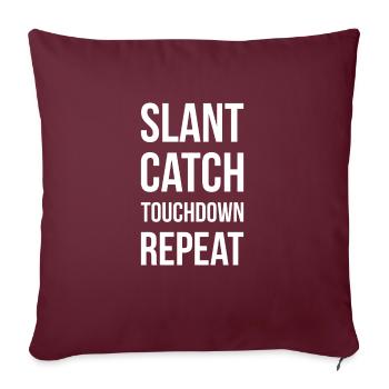 Slant Catch Touchdown Repeat Wild Receiver Shirt - Sofakissenbezug 45 x 45 cm - Burgunderrot - Vorne
